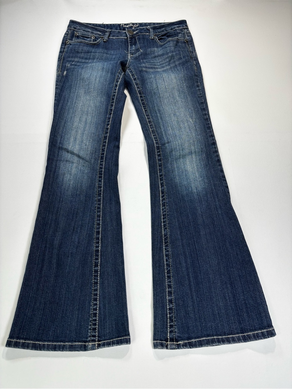 Amethyst Jeans Dark Blue Flare Wide-Leg